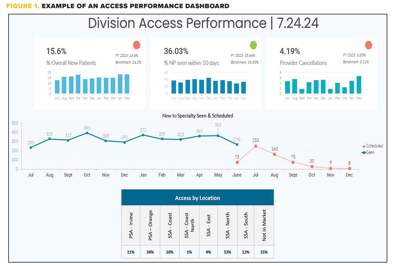 Figure 1. Example of an access performance dashboard